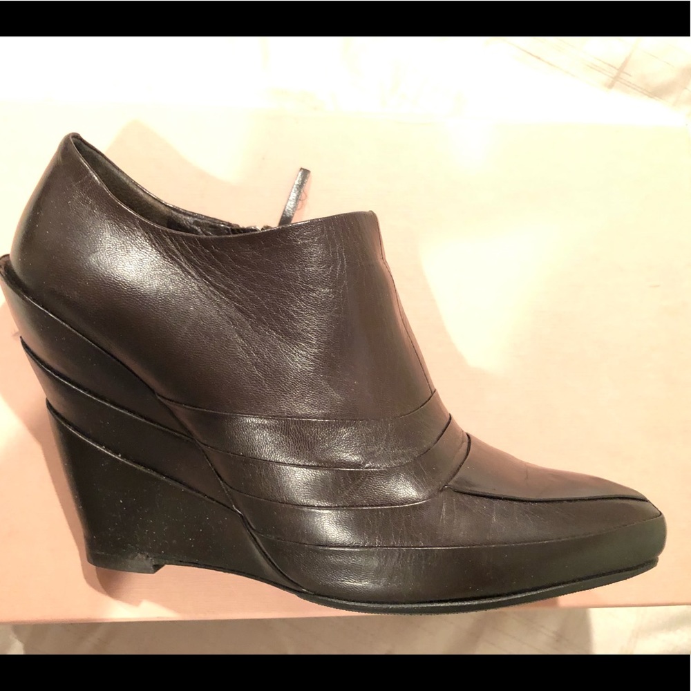 Authentic Miu Miu Leather Wedge Booties! - image 1
